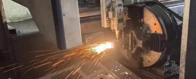 custom metal fabrication machine working