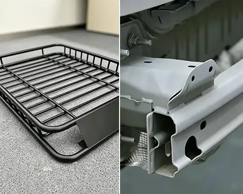 automotive industry Tube laser cut automotive tubular components, roof racks, side steps, roll cages and crash beams