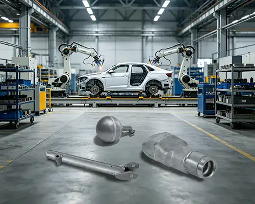 MIG welded automotive frame components