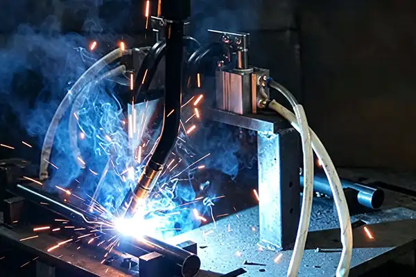 Robotic TIG/MIG welding of automotive chassis sub-assembly at Conwhole workshop