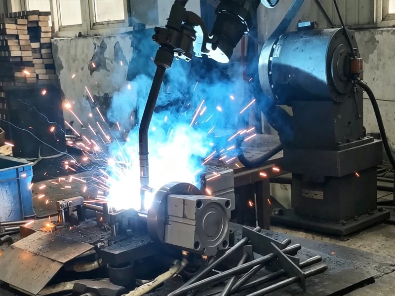 Welding process for custom elevator metal component