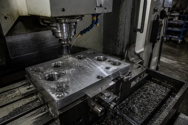 CNC machining of an aluminum robot mounting plate for industrial automation at Conwhole