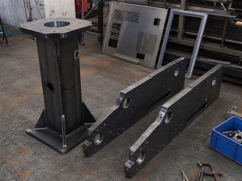 Robotic welding cell and machined fixture plates for industrial automation equipment at Conwhole